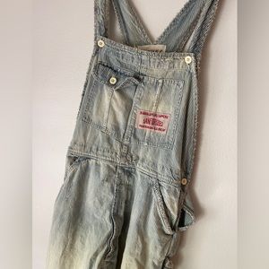 Magnolia Pearl Supply Co Sanforized Cotton Denim Overalls, Railroad, One Size